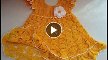 Crochet Patterns| free |crochet baby dress| 3719