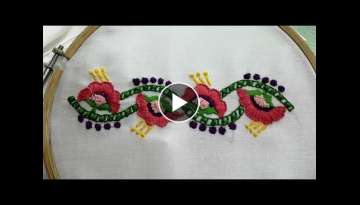 How to do FLOWER Embroidery????????? | Hand Embroidery Flower Design | Modern embroidery | Soma P...