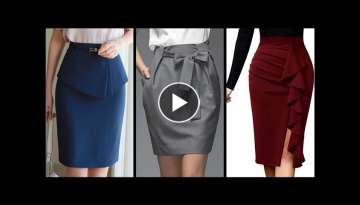 highly running and fabulous Plain women official skirts outfits ideas/pencil skirt/middi skirts d...