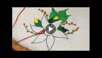 latest fantasy flower embroidery designs for Christmas decoration with easy hand embroidery stitc...