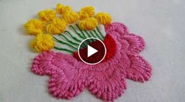 Hand Embroidery: Bullion Lazy/Spring Embroidery