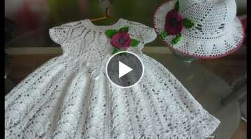 Crochet Patterns| for free |crochet baby dress| 24