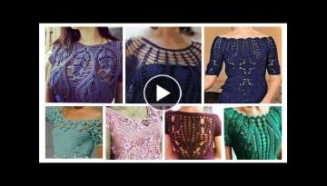 Trendy Designer Fashion Cute Crochet Doily Lace Pattern Fancy CropTop blouse dress for Modern Lad...