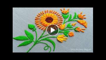 Beautiful Brazilian Embroidery, Hand Embroidery Brazilian Stitch, Floral Embroidery Design-285