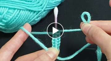 Amazing Woolen Flower Ideas with Cotton buds - Hand Embroidery Design - Sewing Hack - Easy Trick