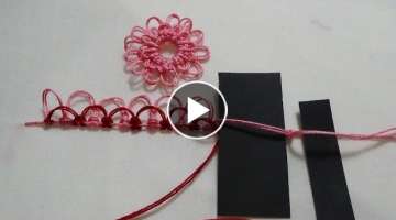 Hand Embroidery: Easy Trick for Making Loop Flowers