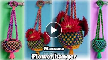 Macrame beautiful flower Hanger | DIY Macrame flower basket wall hanging |Macrame art by S N Heg...