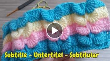 Very Easy to Make Crochet Knitting Pattern ???? Çok Kolay Tığ işi Battaniye Yelek Çanta örg...