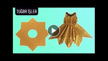 Very Easy Handkerchief Hem Dress Cutting and Sewing (100% Profitable Project) | Tuğba İşler