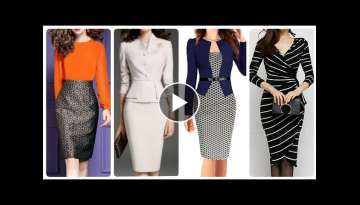 Elegant Office Wear Pencil Bodycon Dresses for women's Pencil Skirts Outfits stunning office wea...