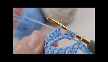 How To Crochet Knitting ????Super Easy Crochet Knitting-Muhteşem Tığ İşi Örgü Yelek Şal B...