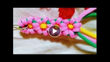 How to flower macrame easy knot pattern paracord macrame 2a