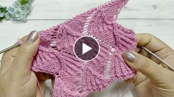 बेहद खुबसूरत बुनाई, Very Easy Openwork Knitting Pattern by Knitti...