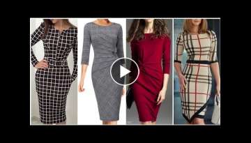 beautiful style Bodycon slim fit pencil office wear dresses collection