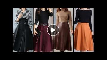 Office Wear two piece Most beautiful Elegant Plain Skirts & Blouse designs ideas for women 2021
