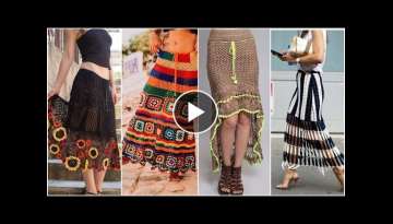 Crochet Long Maxi Skirt /Multicolored Beautiful Beech Maxi Dress/Going out And Casualwear Long Sk...