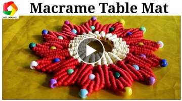 Easy Macrame Table Mat design | Thali cover tutorial