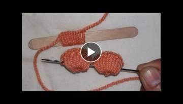 Hand Embroidery,Amazing Trick With Pop-stick,Make Timeless Easy Wool Flower Trick,Sewing Hack
