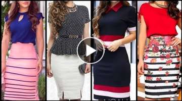 Women's Most Demanding Pencil Bodycon High Waist Skirts Latest Designs Skirts Blouse Outfit