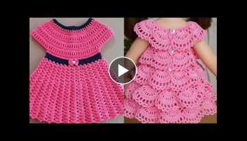trending new crochet design ideas for baby girl frock, crochet girl new designer dresses