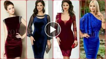 Top Velvet evening dresses/ velvet dresses for women/velvet bodycone dresses for women's