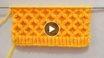 Beautiful Flower Knitting Stitch Pattern For Gents/Ladies Sweater