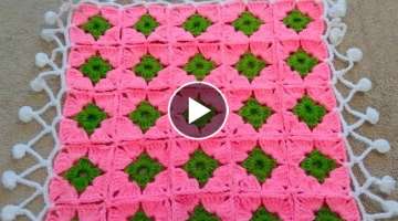 Crochet Table cover, Woolen table cloth, crosia table cover ke design,#362 ,by |Santosh All Art |