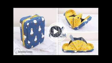 MULTI POCKETS POUCH DIY | Awesome Pouch Bag Tutorial & Sewing Pattern [sewingtimes]