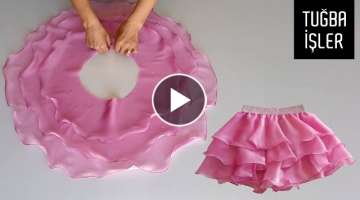 Ruffle Flare Skirt Cutting and Sewing | Tuğba İşler