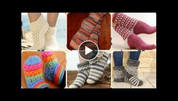 Latest Trendy Crochet socks Design Ideas for winter 2022 || Handknitted Socks pattern Ideas