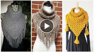 Trendy and stylish #crochet neck warmer caplet shawl scarf design collections/ladies high fashion