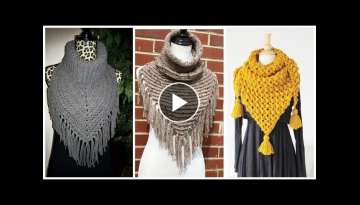 Trendy and stylish #crochet neck warmer caplet shawl scarf design collections/ladies high fashion