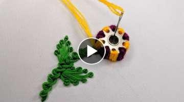 Amazing Hand Embroidery flower design trick | Very Easy & Super Hand Embroidery flower design ide...