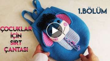 #örgüçanta #amigurumi #backpack Çocuk sırtçantası yapılışı 1(knitting bag making _engl...