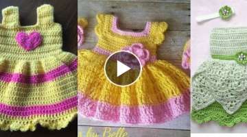 #shortvideoYouTube #Adorable crochet baby girl new collection frocks designs/baby girl dresses id...