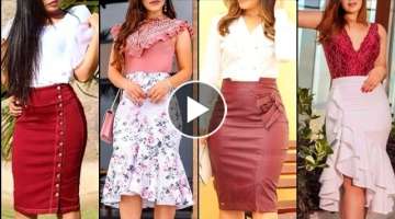 Top 50 Attractive Office Wear High Waisted Pencil leather Skirts Outfits Ideas For Business Women