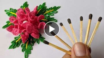Amazing Hand Embroidery flower design trick | New 3d & Different Hand Embroidery flower design id...