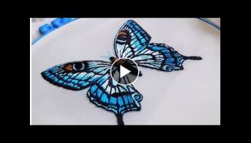 Hand Embroidery: Butterfly ???? | Вышивка: бабочка????