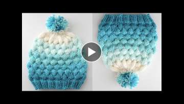 Bubble Beanie Hat Pattern for Knitters