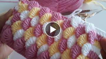 Midye Örgü Modeli Çok Şık Oldu HOW TO MUSSEL CROCHET easy knitting model
