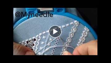 Hardanger embroidery,pulled thread embroidery.