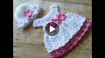 Crochet baby dress crochet by Rani