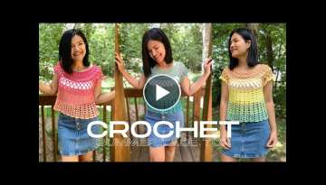 Crochet Summer Lace Top - Lace Summer Top Crochet Pattern ( Top Down Crochet )