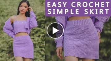 Easy Crochet Simple Skirt Tutorial For Beginners | Chenda DIY