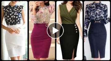 elegant and classy H Line pencil skirt outfits for office and working women
