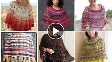 Stylish and classy handmade crochet Pancho designs ideas crochet pattern designs ideas