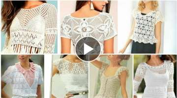 Trendy fashion Flats crochet blouses/Designers Casual top/#Beautiful Easy crochet lace top blouse