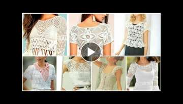 Trendy fashion Flats crochet blouses/Designers Casual top/#Beautiful Easy crochet lace top blouse
