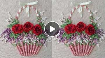 3Д Вышивка | Красивый букет цветов | легкие стежки