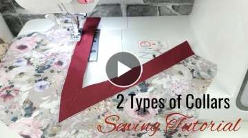 Sewing tips and tricks for beginners | 2 Basic Collar Models Sewing techniques
